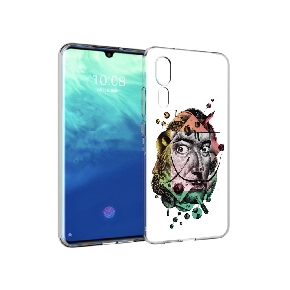 Чехол MyPads Tocco для ZTE Axon 10 Pro разноцветное лицо абстракция (PT134302.444.570)