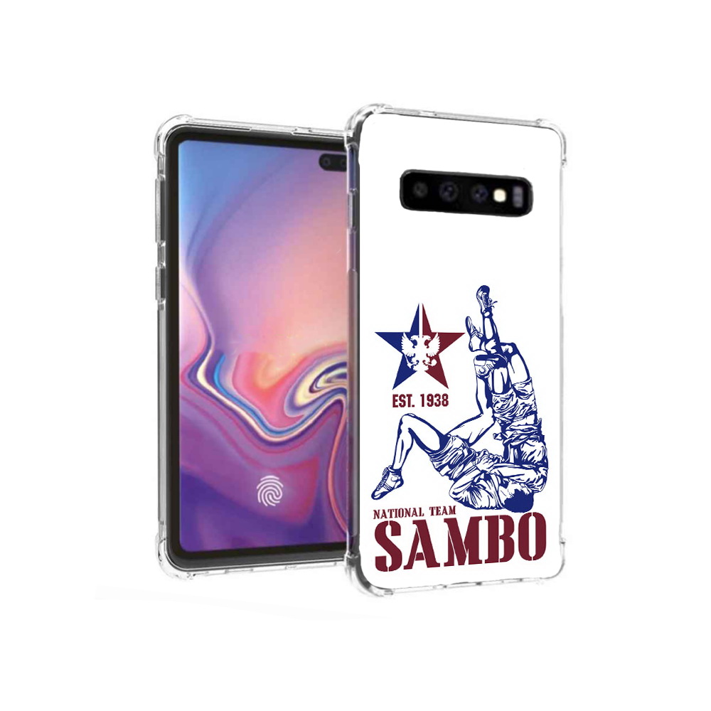 

Чехол MyPads Tocco для Samsung Galaxy S10+ единоборства самбо (PT125670.500.344), Прозрачный, Tocco