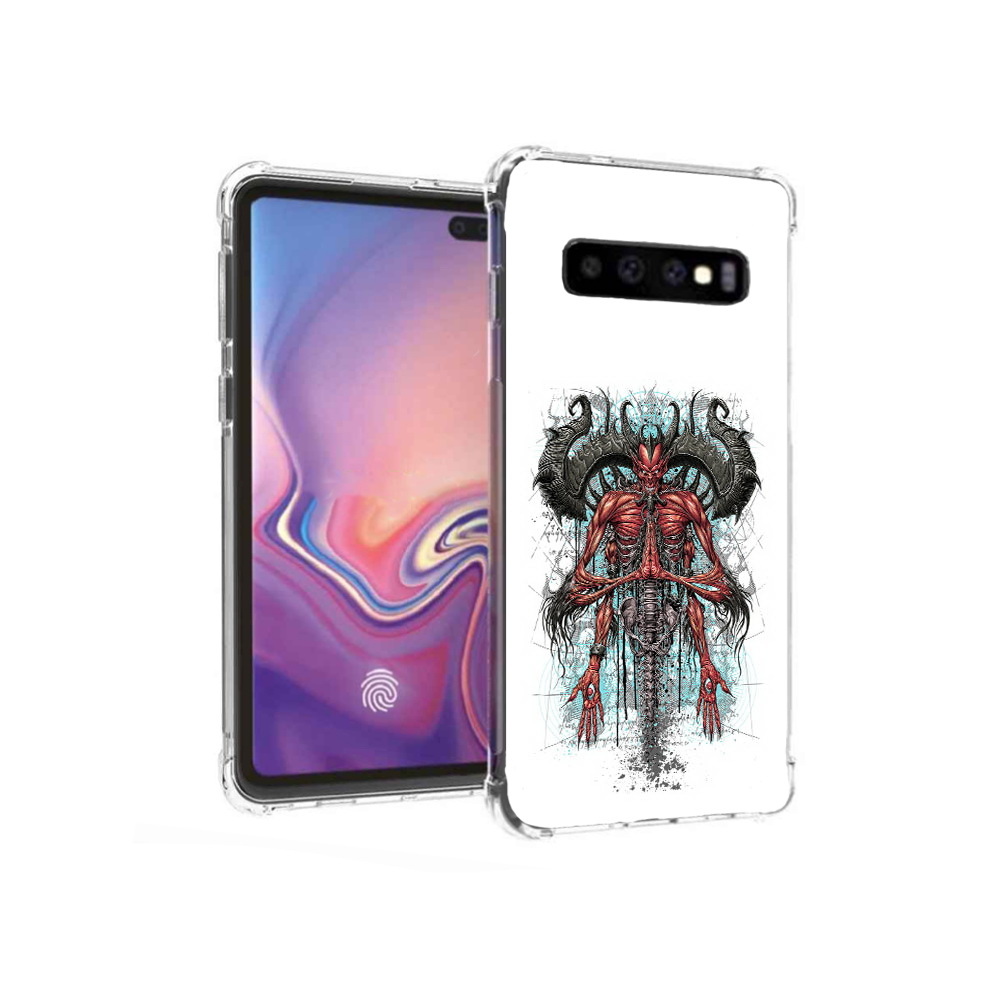 

Чехол MyPads Tocco для Samsung Galaxy S10+ дьявол (PT125670.500.340), Прозрачный, Tocco