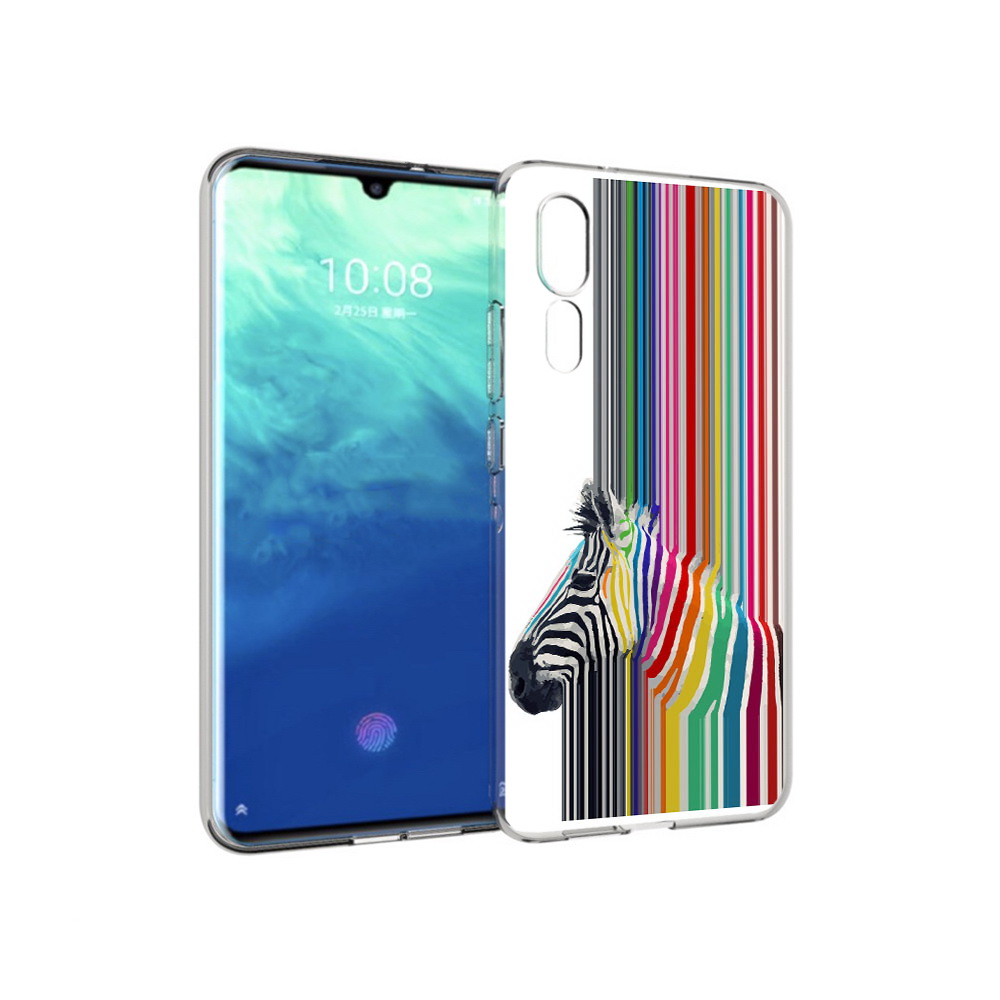 

Чехол MyPads Tocco для ZTE Axon 10 Pro радужная зебра (PT134302.444.565), Прозрачный, Tocco