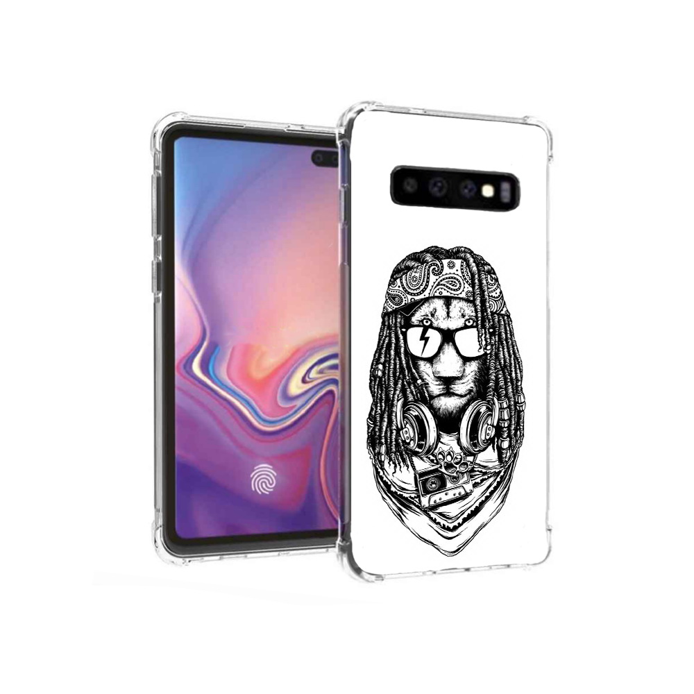 

Чехол MyPads Tocco для Samsung Galaxy S10+ дреды льва (PT125670.500.338), Прозрачный, Tocco