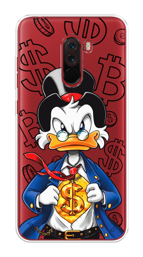 

Чехол на Xiaomi Pocophone F1 "Scrooge Goldman", Черный;белый;синий, 34450-1