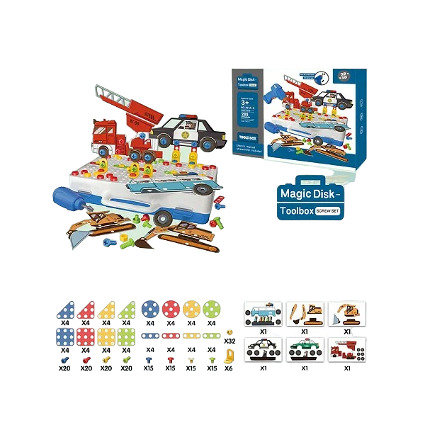 

Shantou винтовая мозаика, с шуруповертом, 237 деталей