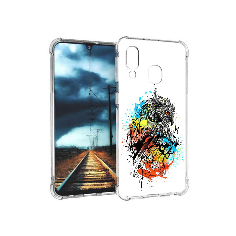 

Чехол MyPads Tocco для Samsung Galaxy A40 Творческая сова (PT128655.504.170), Прозрачный, Tocco