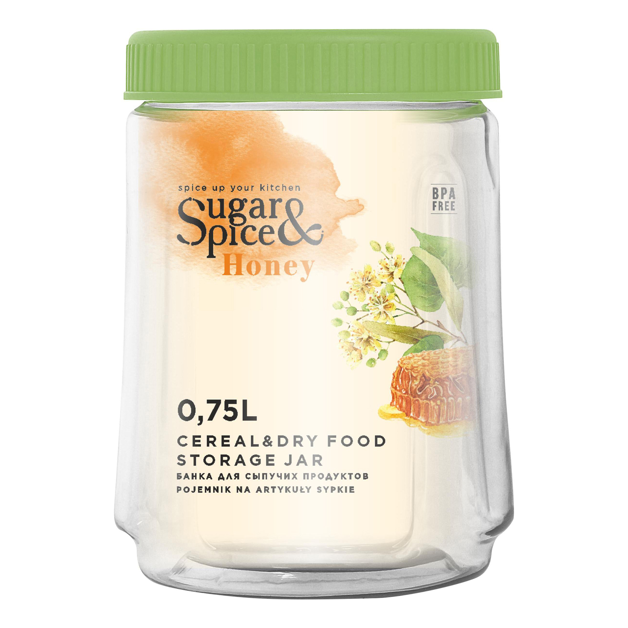 Банка для сыпучих продуктов Sugar & Spice Kitchen Collection Honey 0,75 л