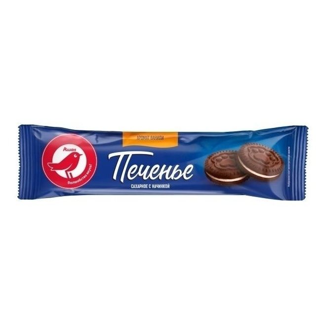 

Печенье АШАН Красная птица сэндвич 158 г