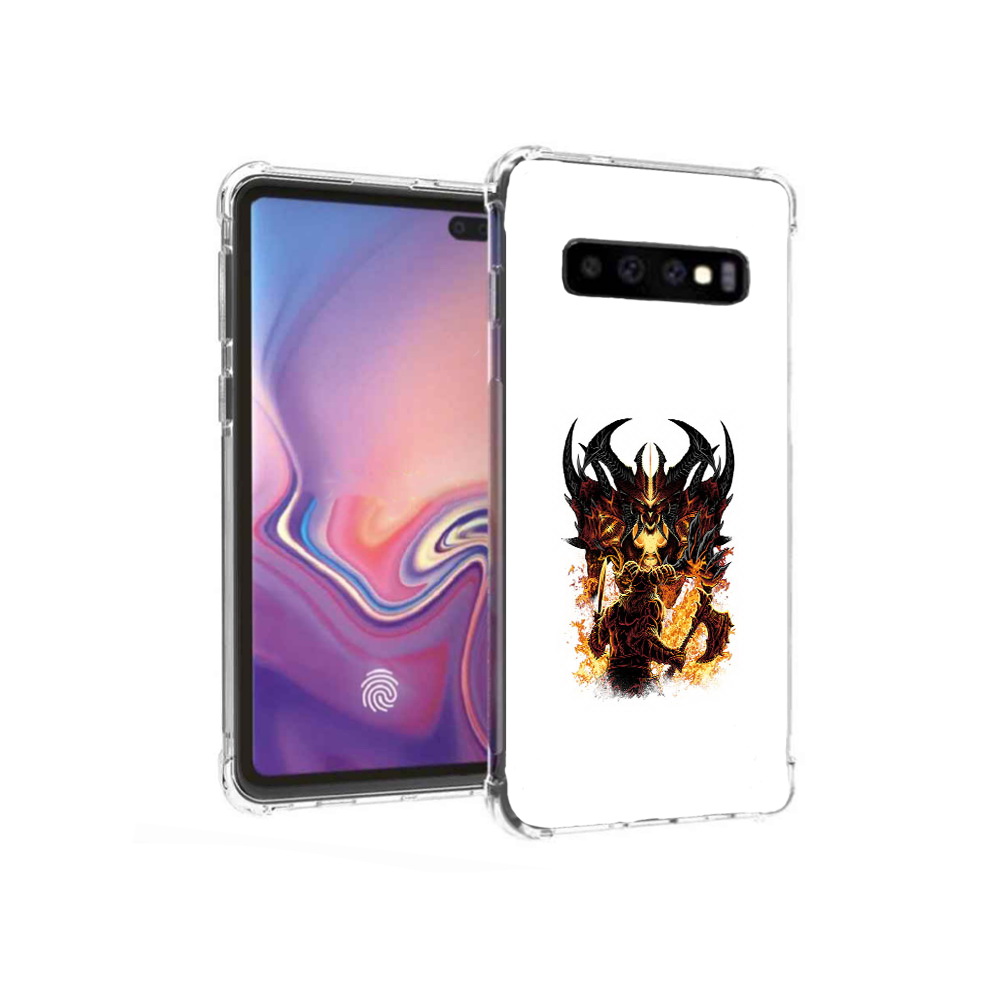 

Чехол MyPads Tocco для Samsung Galaxy S10+ демон shadow fiend (PT125670.500.318), Прозрачный, Tocco