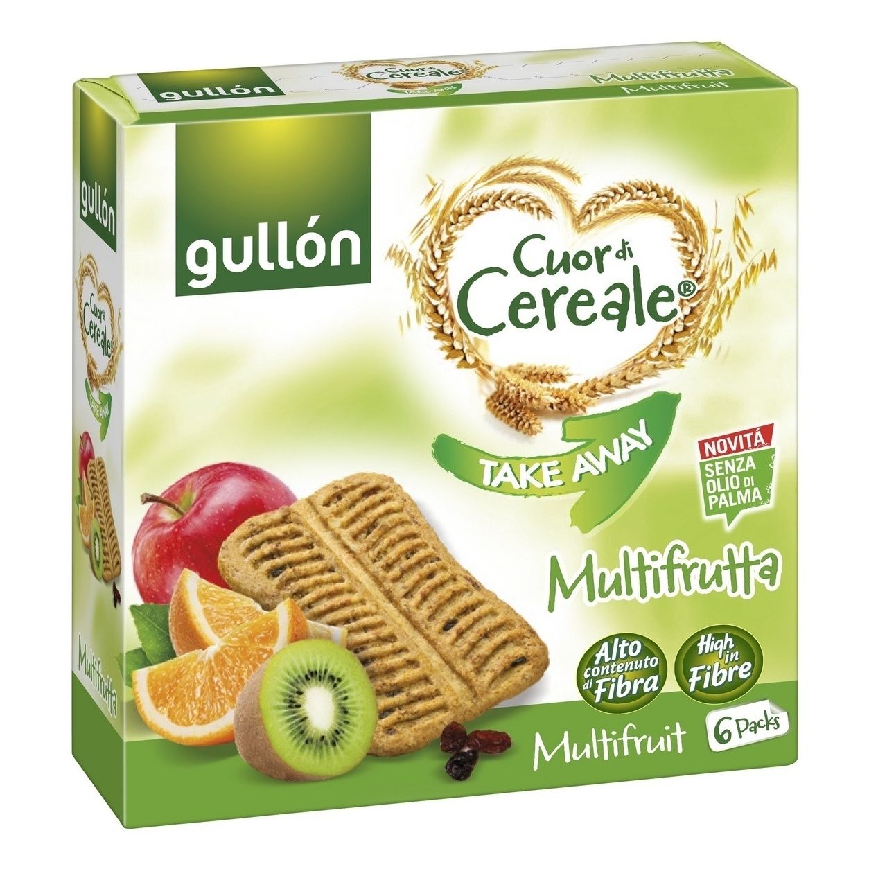 Печенье Gullon Cuor di cereale multifrutta фруктовое 144 г