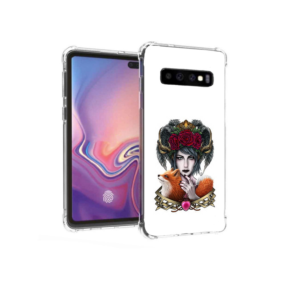 

Чехол MyPads Tocco для Samsung Galaxy S10+ девушка с лисой (PT125670.500.314), Прозрачный, Tocco