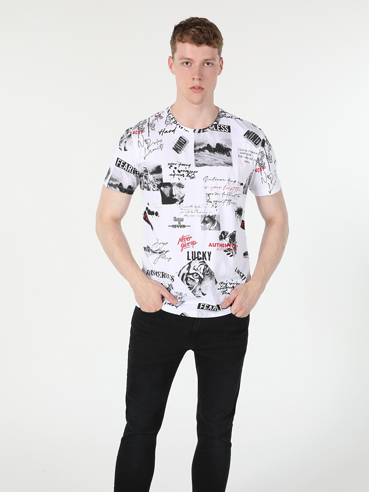 

Футболка мужская Colin's CL1059928_Q1.V1 белая XXL, CL1059928_Q1.V1