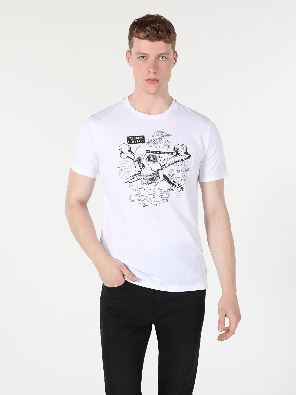 

Футболка мужская Colin's CL1059602_Q1.V1 белая XXL, CL1059602_Q1.V1