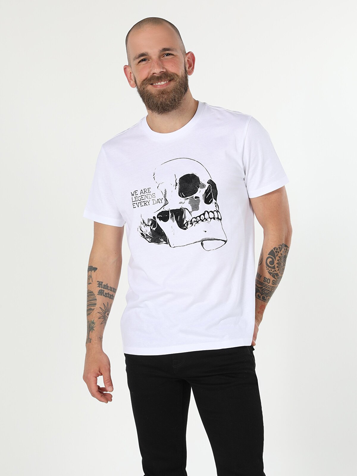

Футболка мужская Colin's CL1057568_Q1.V1 белая XL, CL1057568_Q1.V1