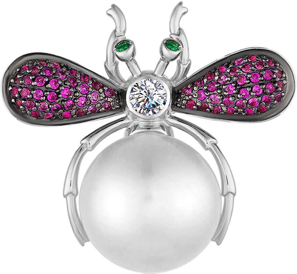 

Брошь из серебра с жемчугом/корундом Contessa 6180075-g, 6180075-g