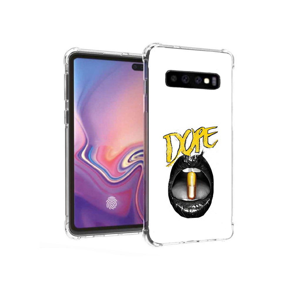 

Чехол MyPads Tocco для Samsung Galaxy S10+ губы (PT125670.500.303), Прозрачный, Tocco