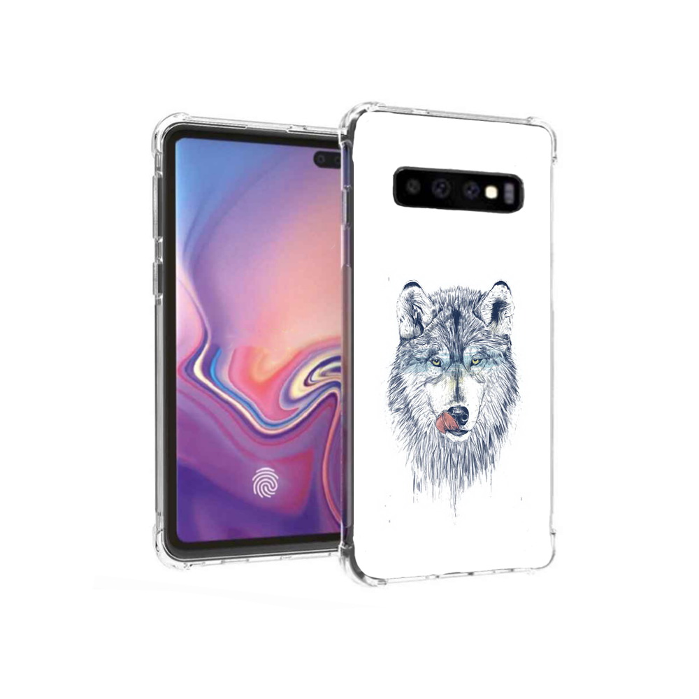 

Чехол MyPads Tocco для Samsung Galaxy S10+ голодгый волк (PT125670.500.292), Прозрачный, Tocco