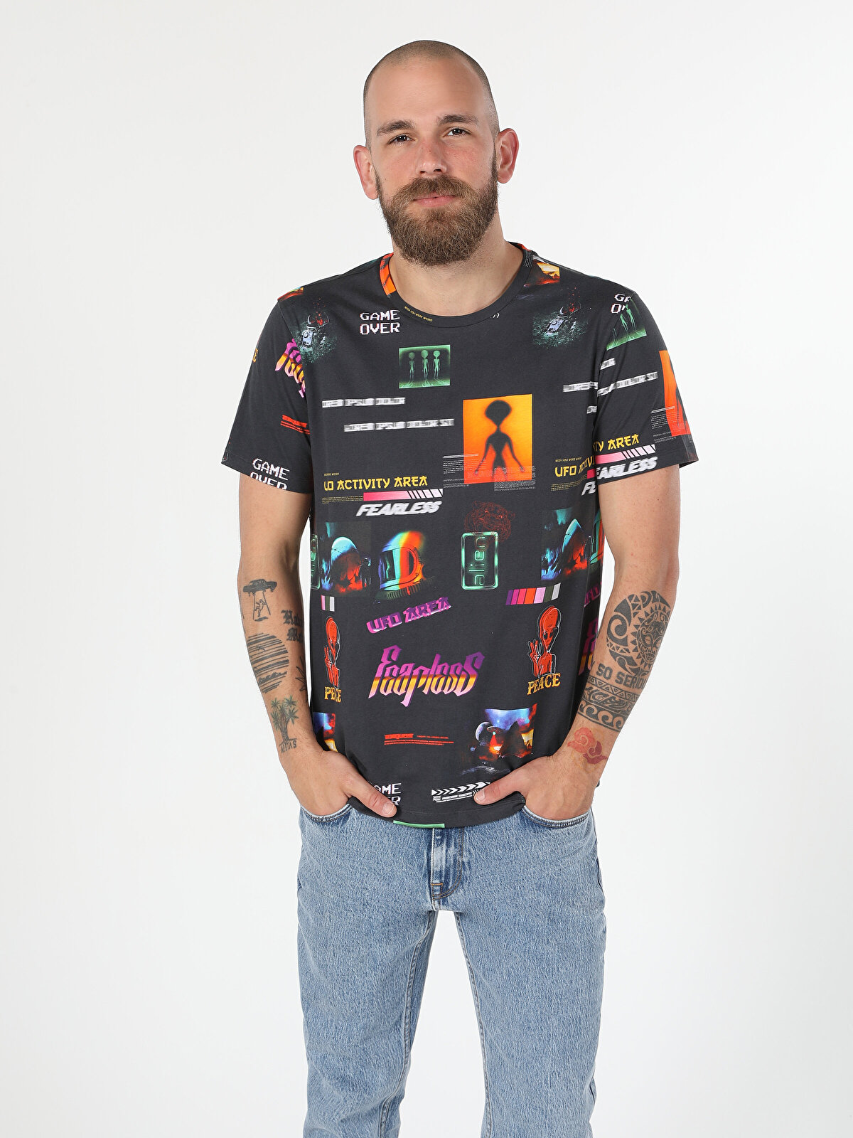

Футболка мужская Colin's CL1059683_Q1.V1 черная XL, CL1059683_Q1.V1