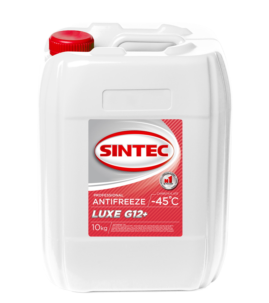 фото Антифриз g12 sintec lux-oem готовый 10кг -45°с красный sintec 613504