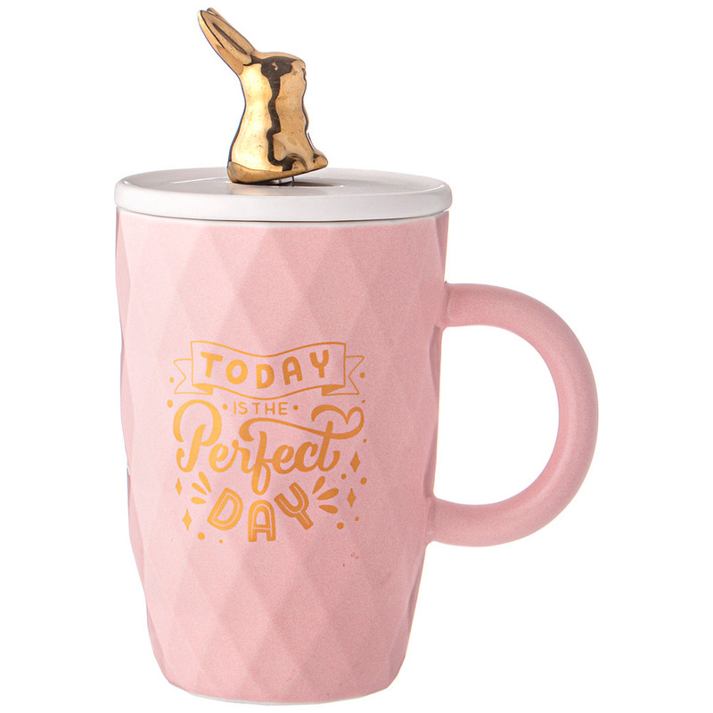 

Кружка для чая и кофе с крышкой фарфор Lefard bunny 390мл 90-1093
