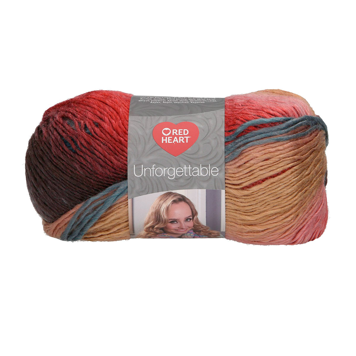 

Пряжа Red Heart Unforgettable, 100г, 250м (акрил) (03969 пастель секционный), 5 мотков