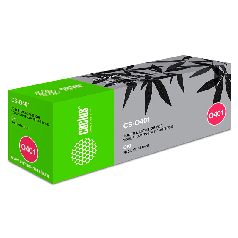 

Тонер-картридж для лазерного принтера CACTUS (CS-O401) черный, совместимый