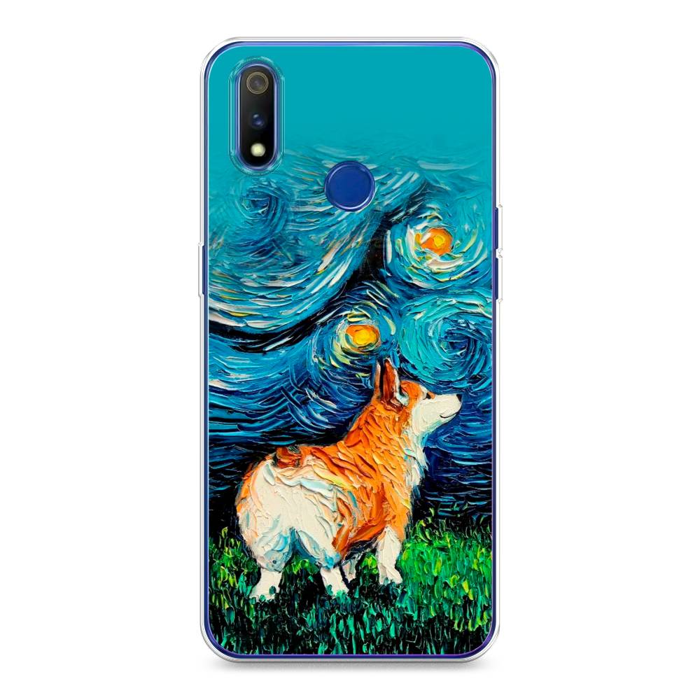 

Чехол на Realme 3 Pro "Корги звёздная ночь", Коричневый;белый;зеленый, 251250-1