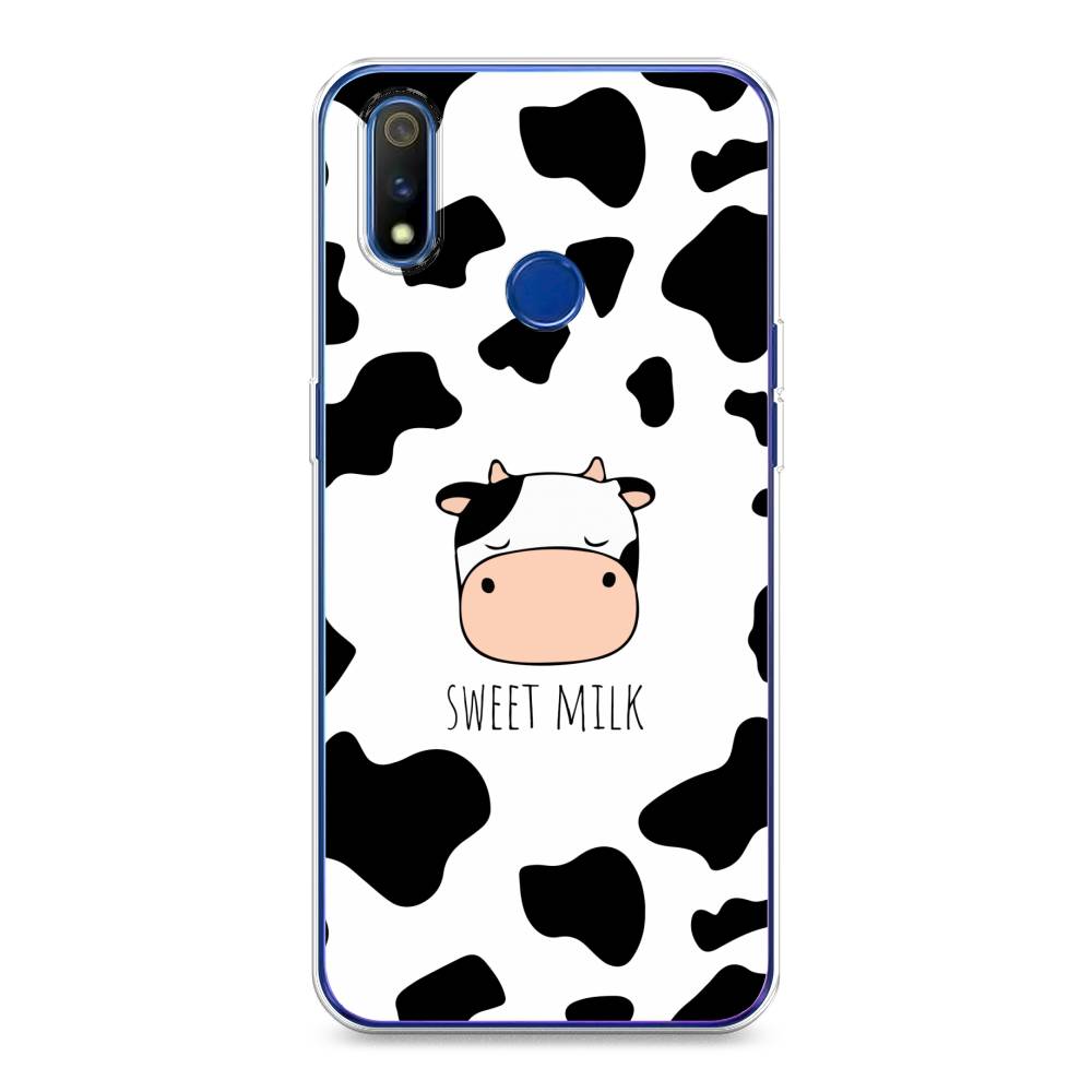 

Чехол на Realme 3 Pro "Sweet milk", Розовый;белый;черный, 251250-1