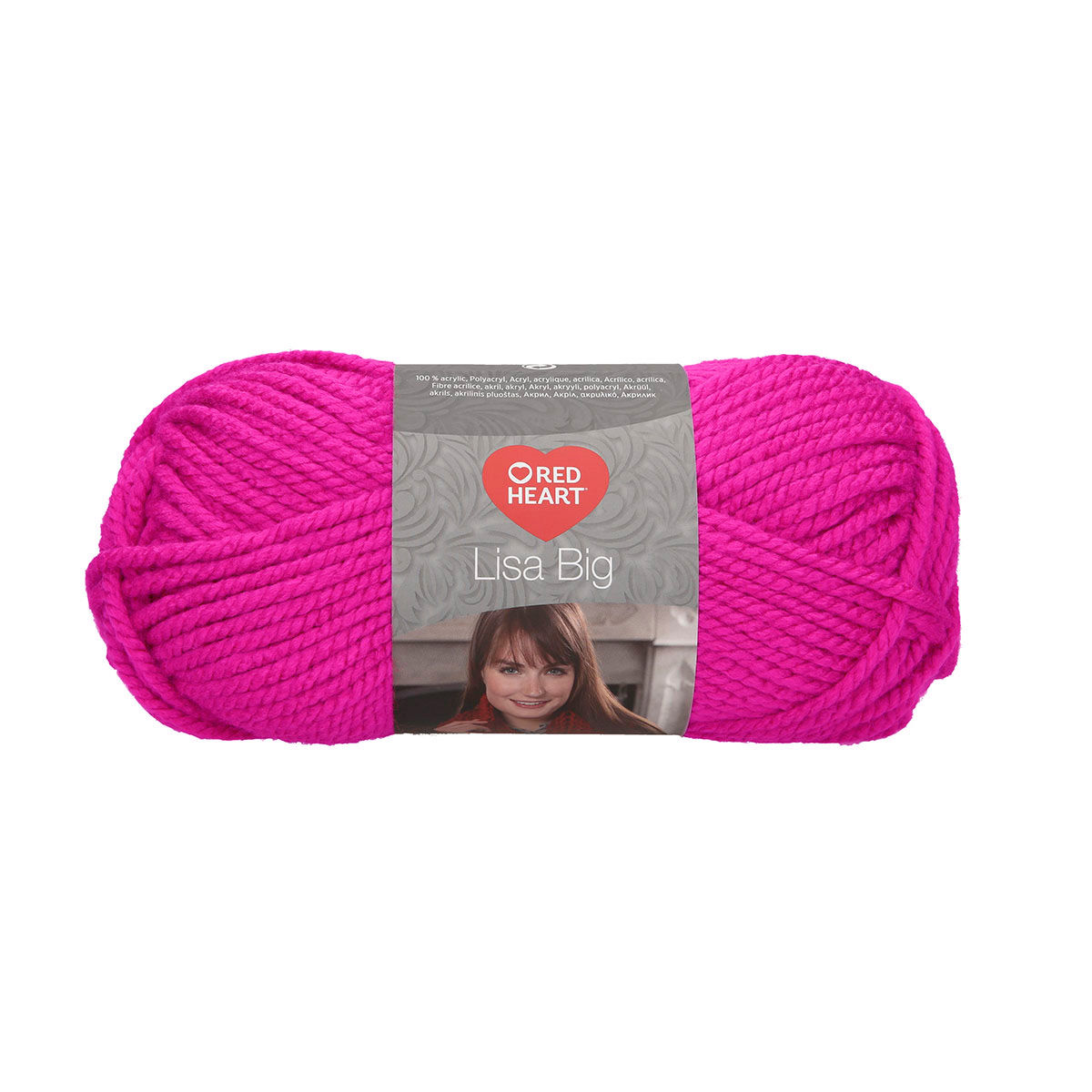 

Пряжа Red Heart Lisa Big, 200г, 120м (100% акрил) (00136 розовый), 5 мотков