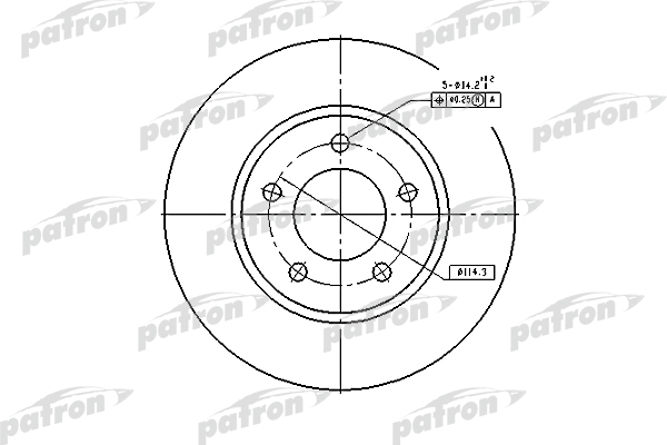 

Тормозной диск PATRON комплект 1 шт. PBD53002