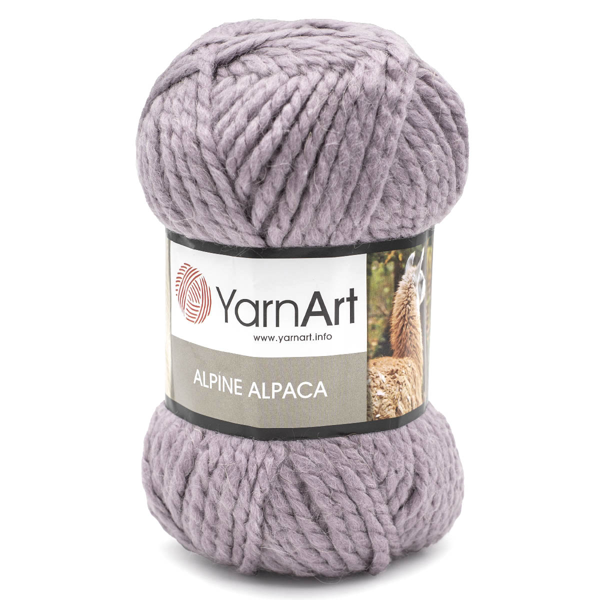 фото Пряжа yarnart 'alpine alpaca', 150 г, 120 м (альпака) (443 светло-сиреневый), 3 мотка