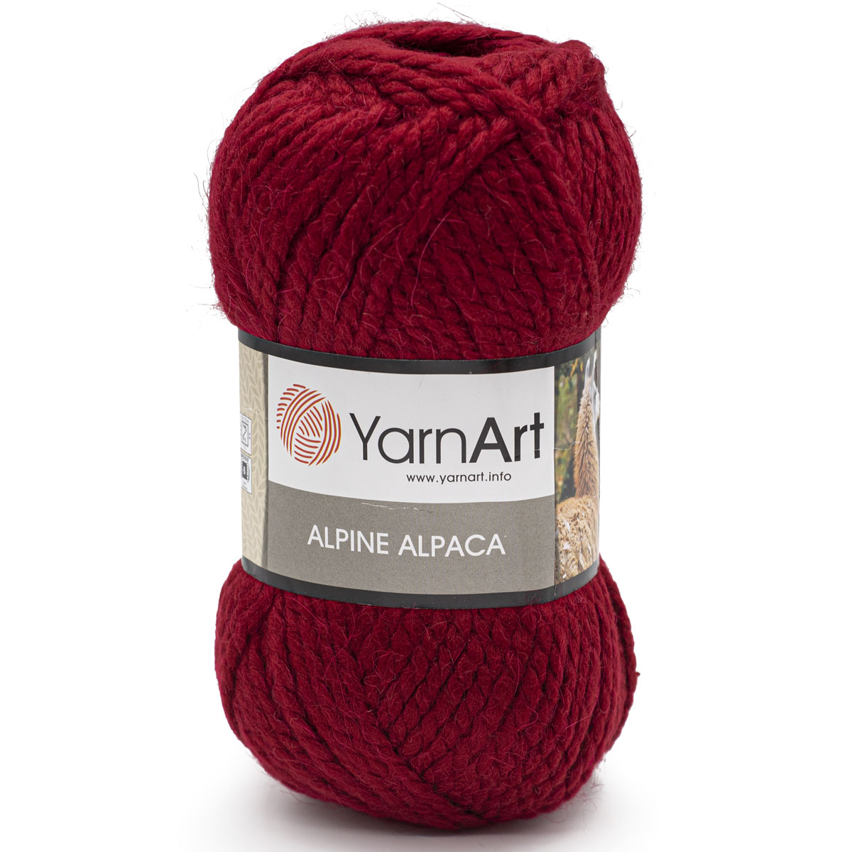 фото Пряжа yarnart 'alpine alpaca', 150 г, 120 м (альпака) (434 красный), 3 мотка