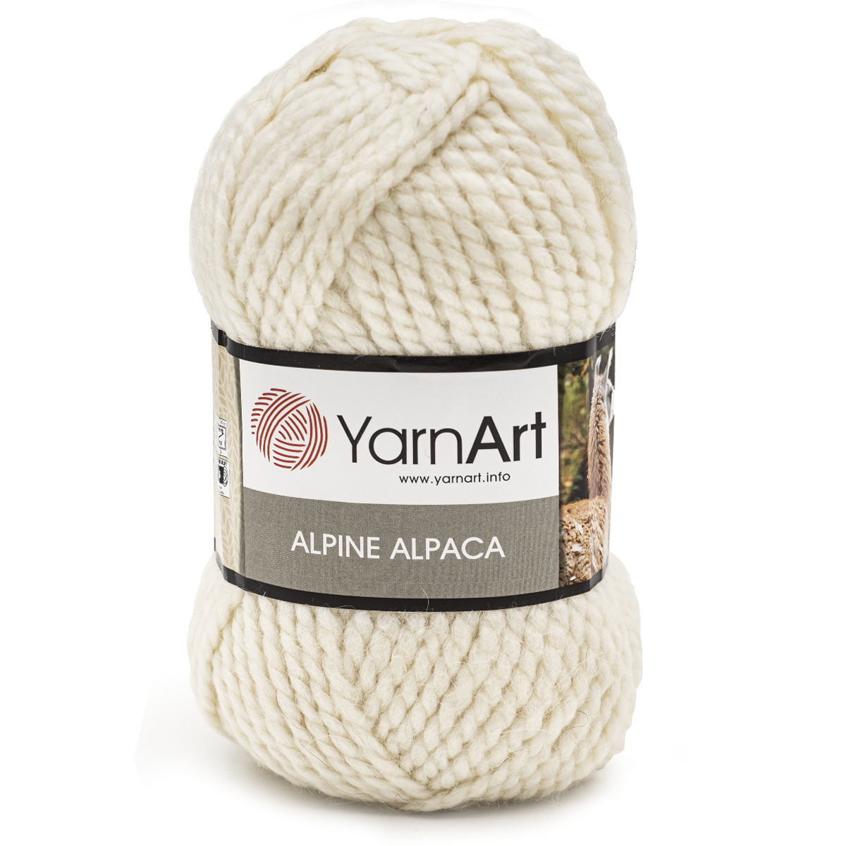 фото Пряжа yarnart 'alpine alpaca', 150 г, 120 м (альпака) (433 молочный), 3 мотка