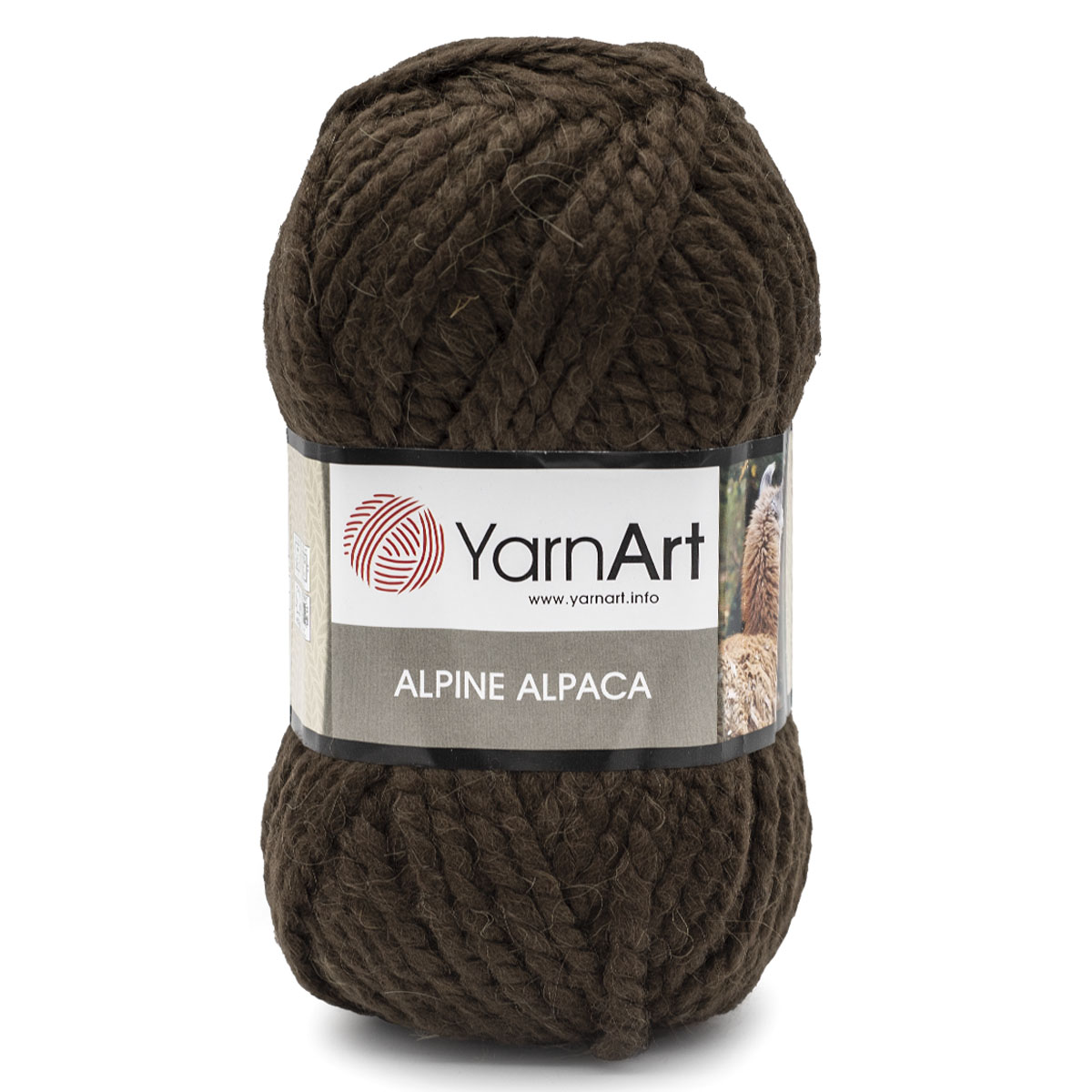 фото Пряжа yarnart 'alpine alpaca', 150 г, 120 м (альпака) (431 коричневый), 3 мотка