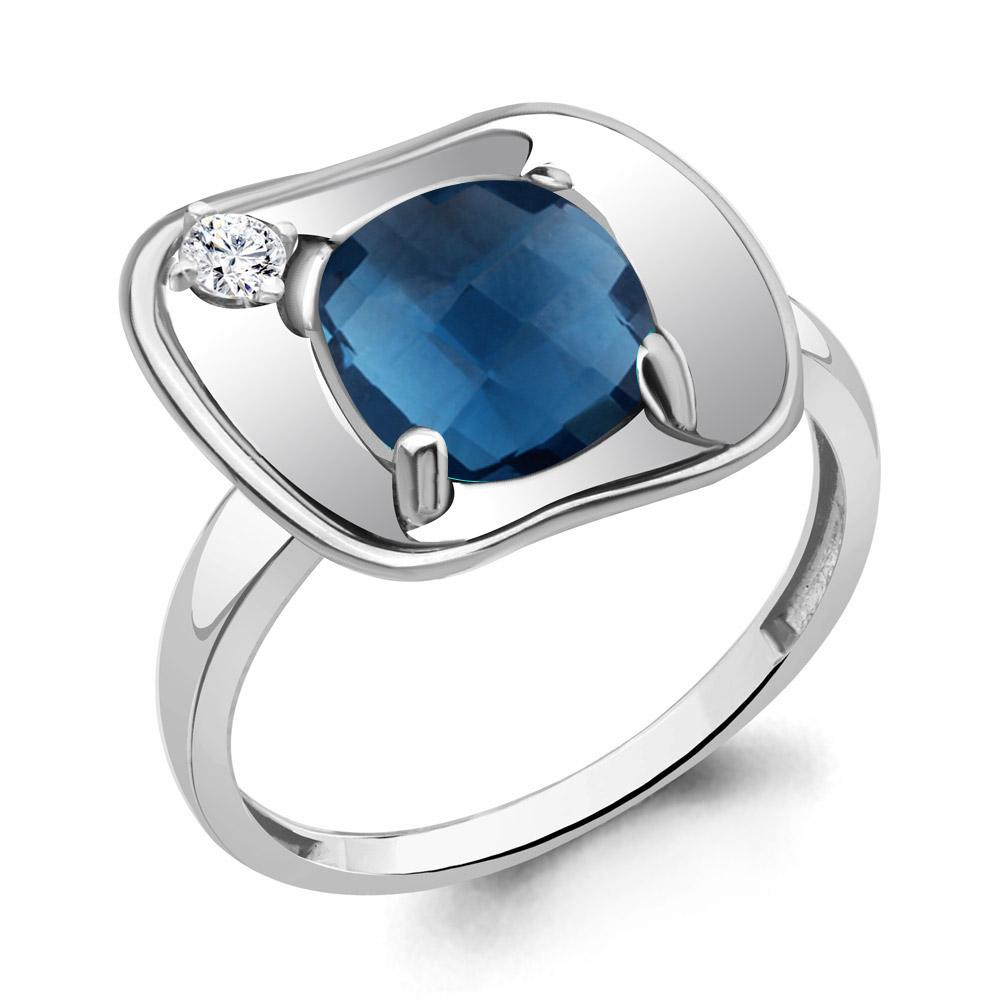 

Кольцо из серебра с фианитом Aquamarine Aquamarine 6944893А_925_р р. 18,5, 6944893А_925_р