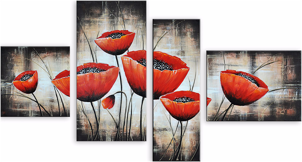 

Картина модульная на холсте Модулка Красочные маки 150x88 см, 763