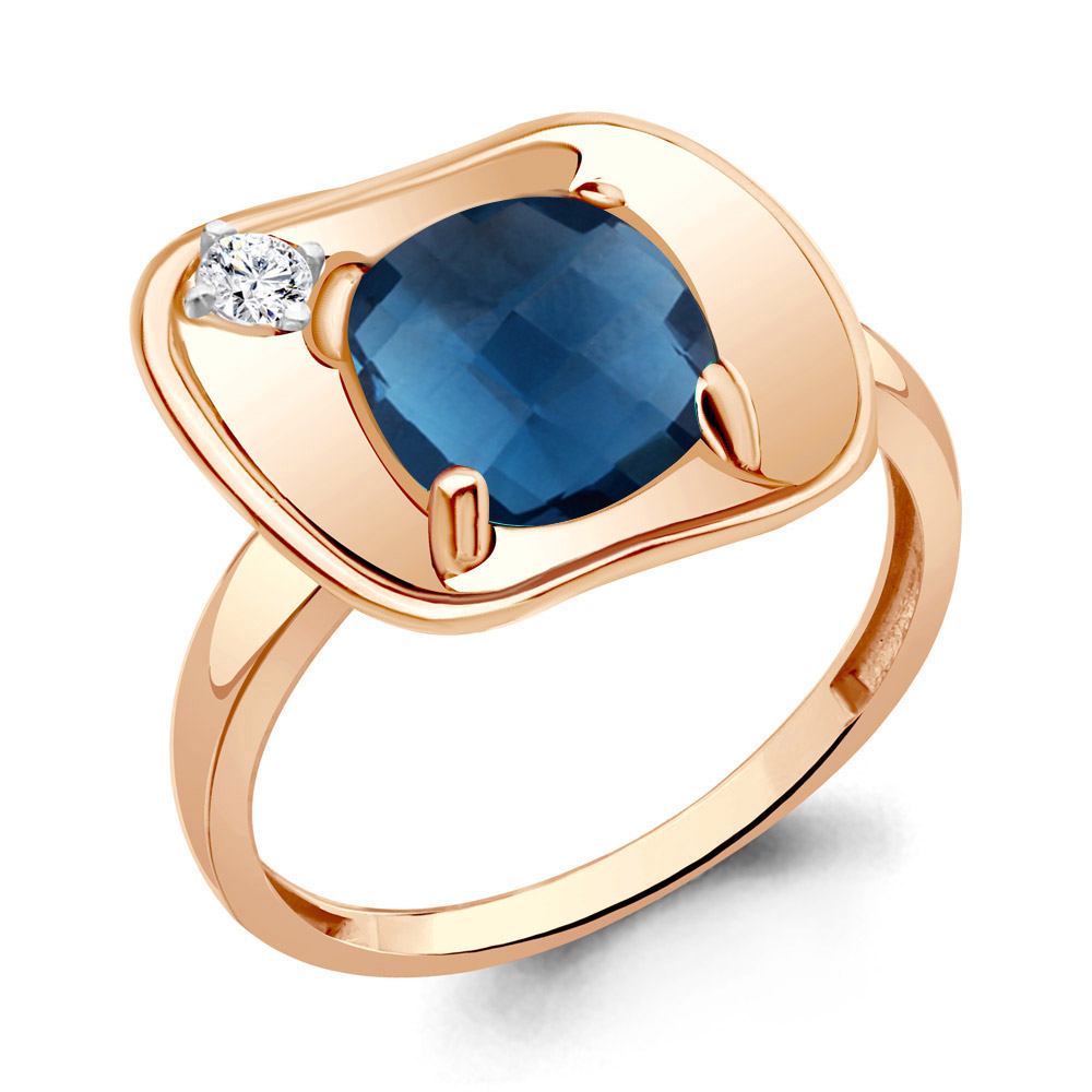 

Кольцо из серебра с фианитом Aquamarine Aquamarine 6944893А_925_з р, 6944893А_925_з