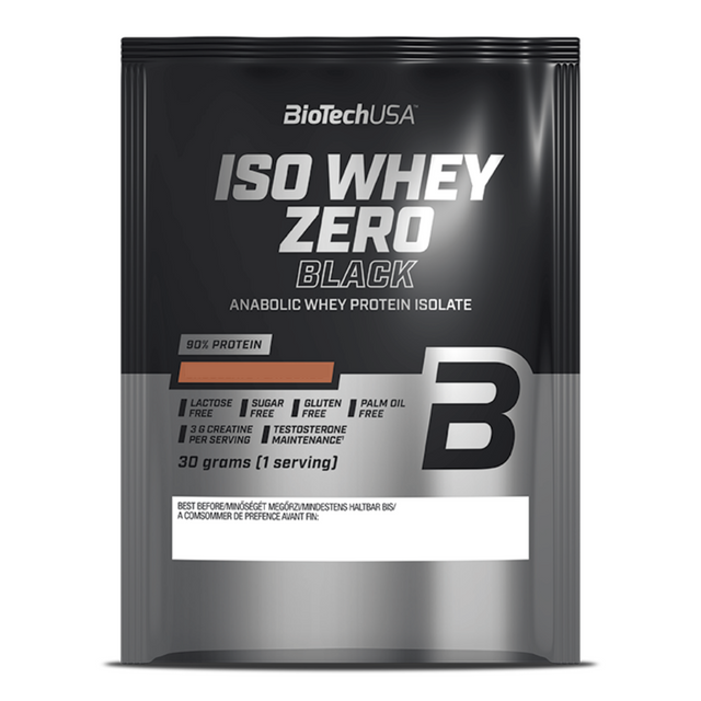 фото Изолят сывороточного протеина biotechusa iso whey zero black 30 г, клубника