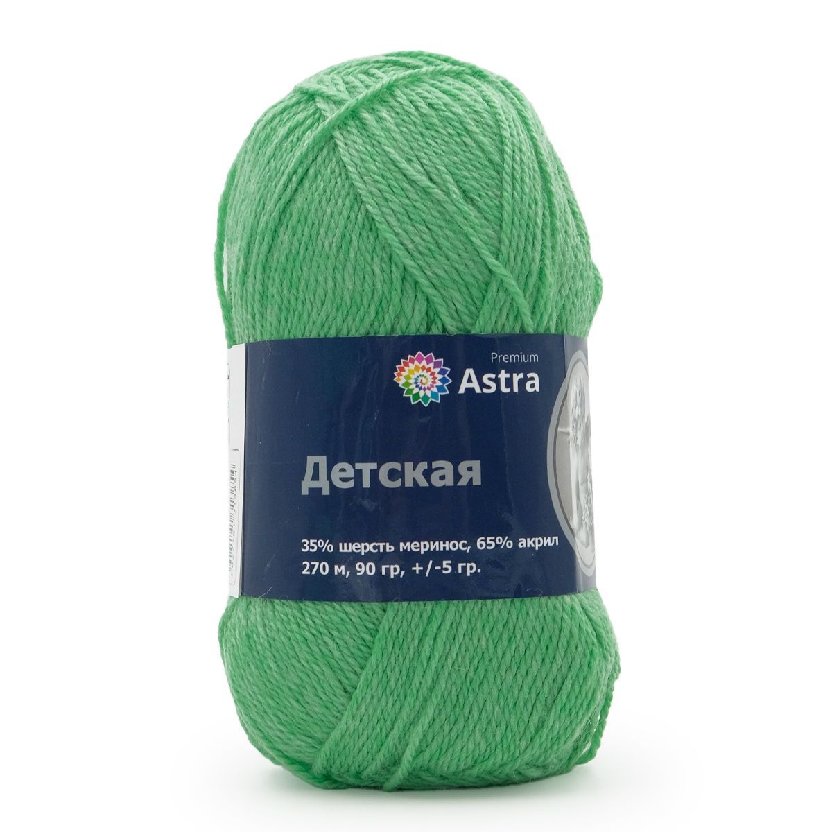 

Пряжа для вязания Astra Premium Детская 90г, 270м (меринос, акрил) (025 мята), 3 мотка, Голубой, 614312