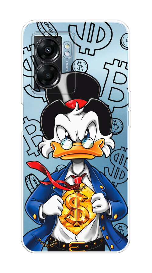 

Чехол на Oppo A57 5G/A56s/OnePlus Nord N300 5G "Scrooge Goldman", Черный;белый;синий, 2510250-1