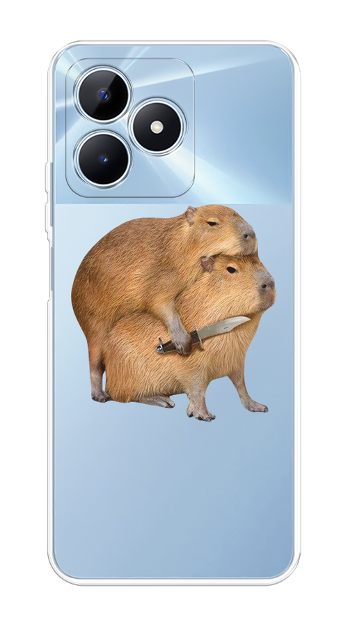 

Чехол на Realme C60 "Капибара с ножом", Бежевый, 2516550-1