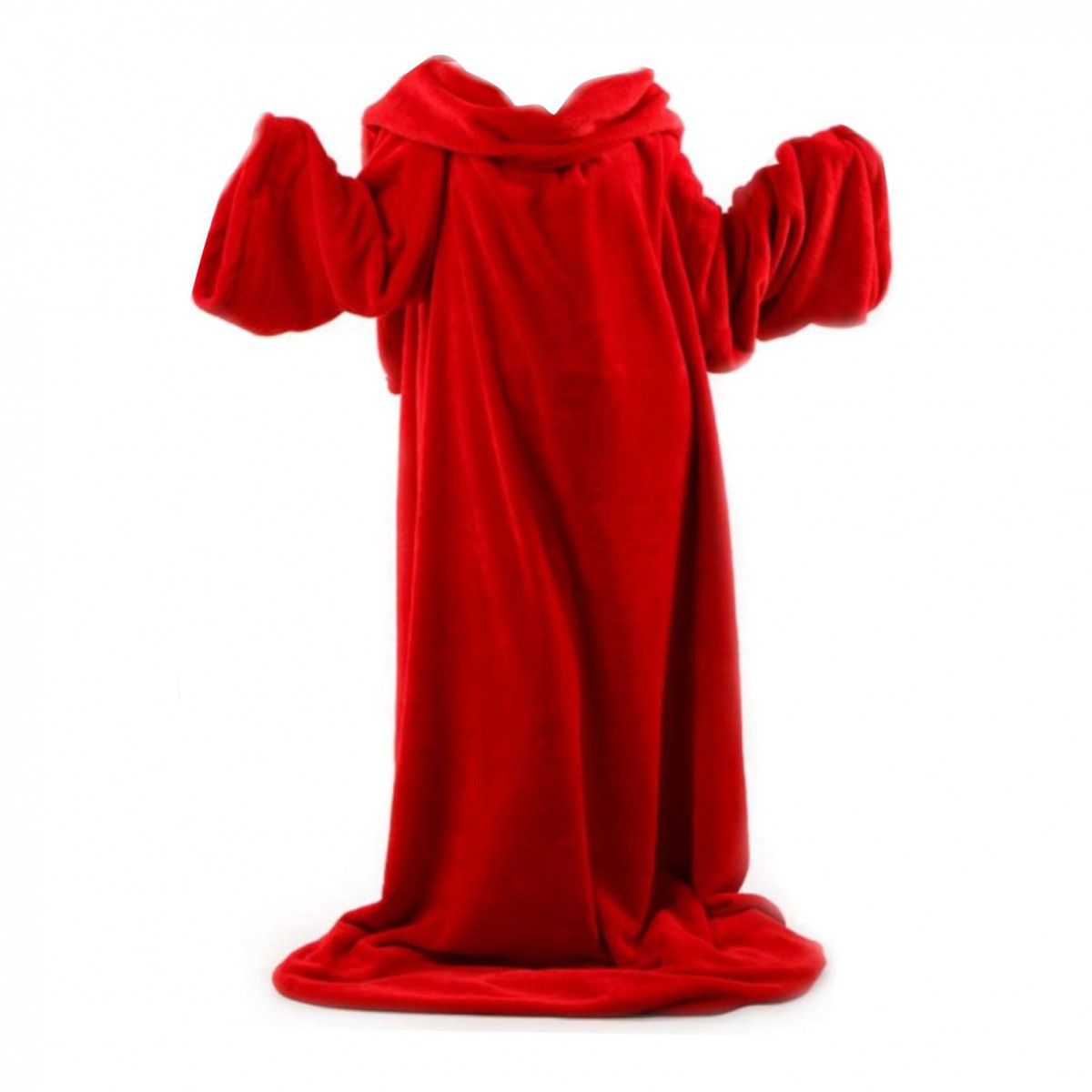 фото Одеяло с рукавами, плед snuggie, красный goodstore24