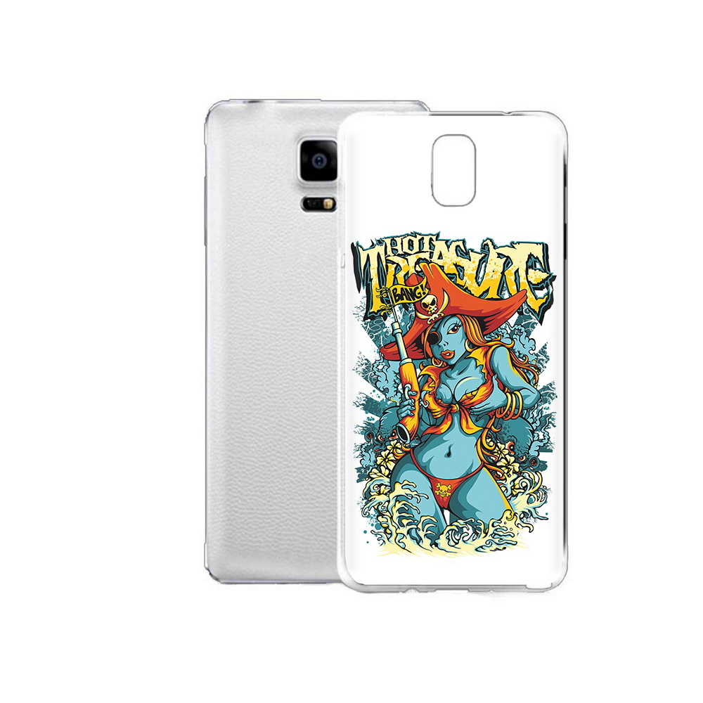 Чехол MyPads Tocco для Samsung Galaxy Note Edge нарисованная синяя девушка комикс