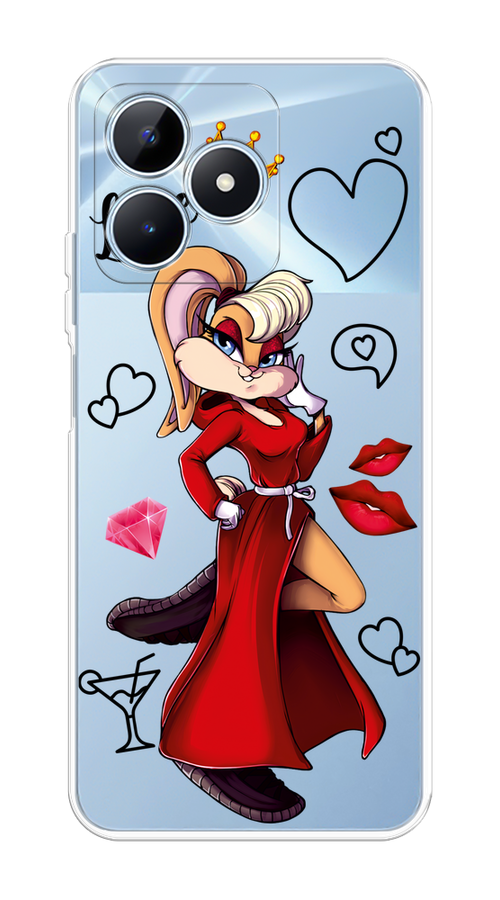 

Чехол на Realme C60 "Rich Lola Bunny", Красный;бежевый;оранжевый, 2516550-1