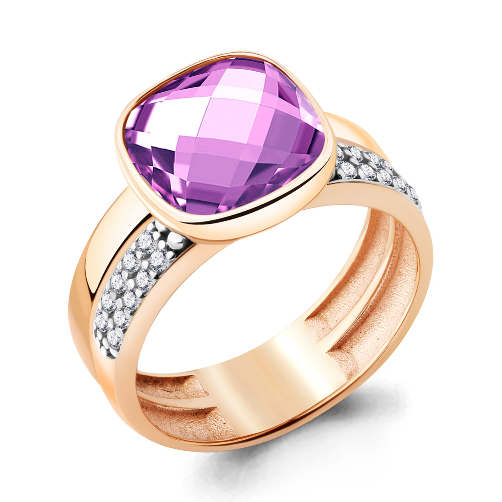 

Кольцо из серебра с фианитом Aquamarine Aquamarine 6944384А_925_з р, 6944384А_925_з