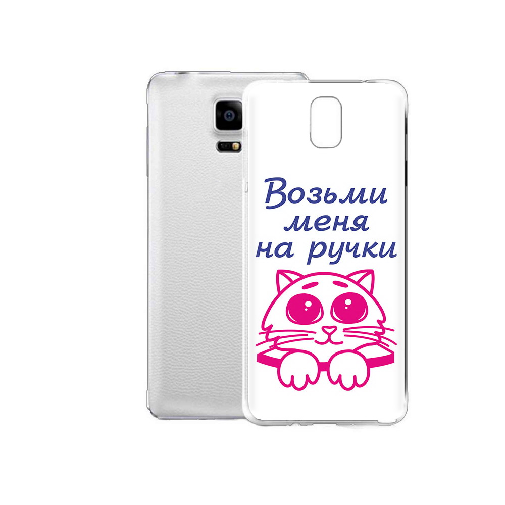 

Чехол MyPads Tocco для Samsung Galaxy Note Edge мяу (PT11952.563.491), Прозрачный, Tocco