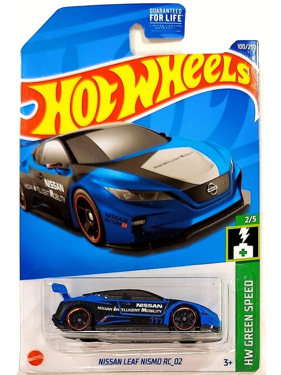 

Машинка Hot Wheels коллекционная (оригинал) NISSAN LEAF NISMO RC_02 синий, HCX89