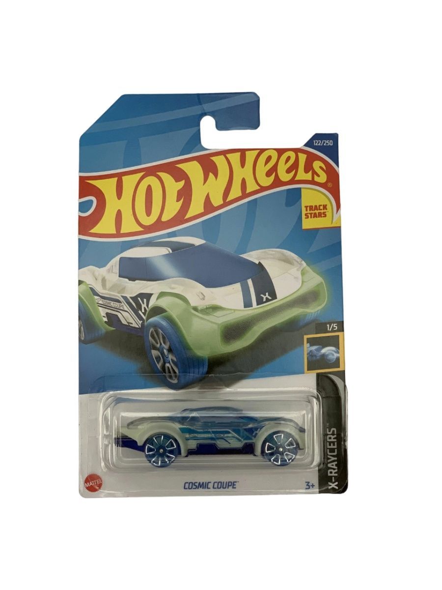

Машинка Hot Wheels коллекционная (оригинал) COSMIC COUPE белый-синий, HCX18