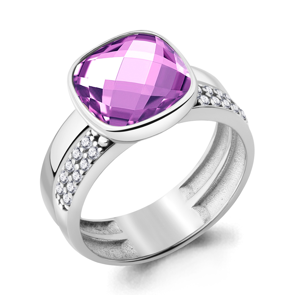 

Кольцо из серебра с фианитом Aquamarine Aquamarine 6944384А_925_р р. 18, 6944384А_925_р