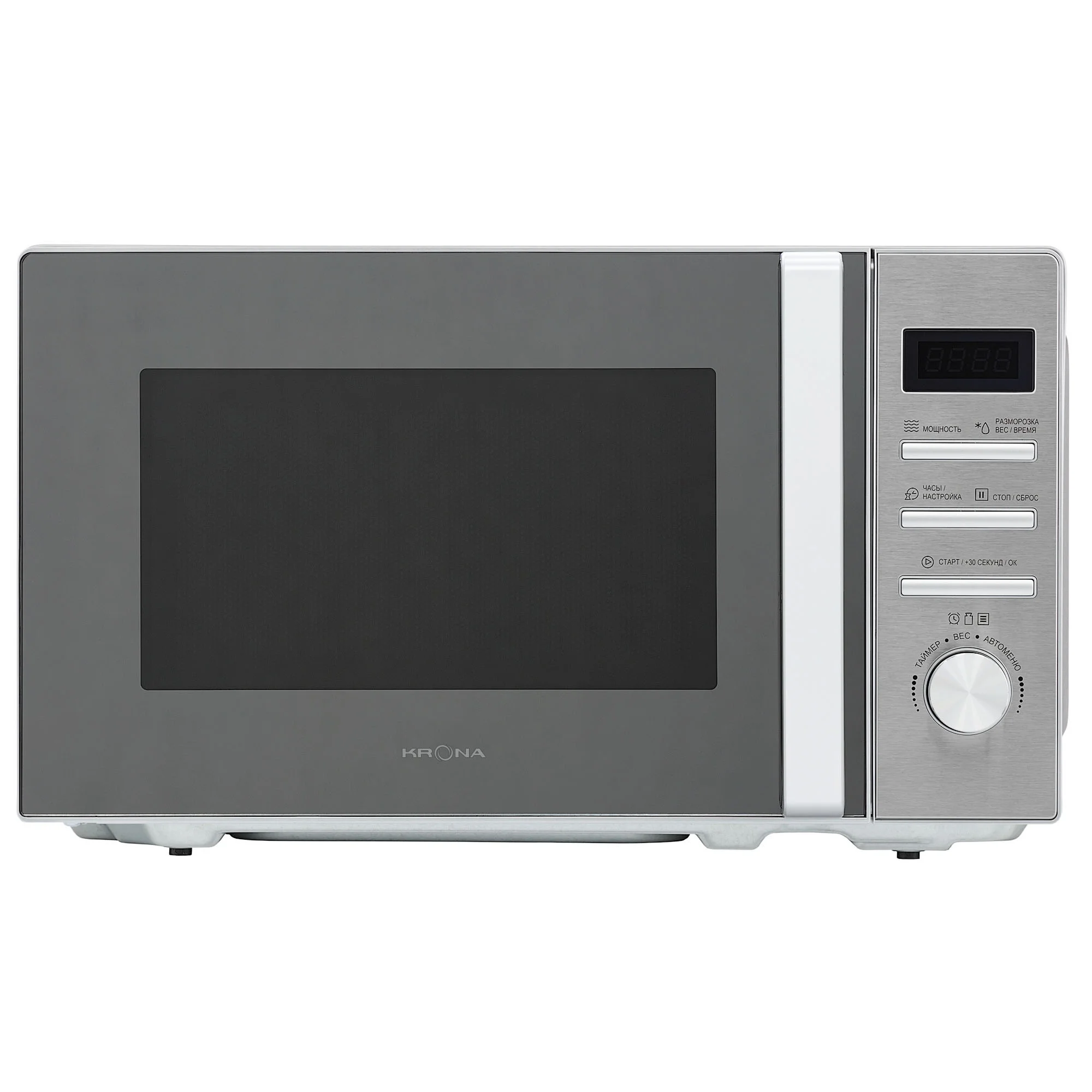 

Микроволновая печь соло Krona Quantum 44 MR/IX серебристый, Quantum 44 MR/IX