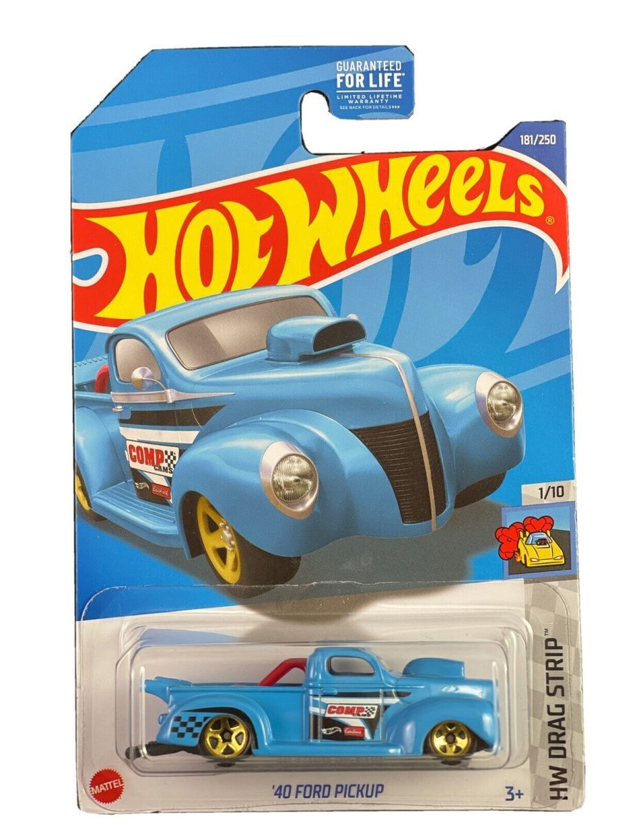 

Машинка Hot Wheels коллекционная (оригинал) 40 FORD PICKUP голубой, HCV92