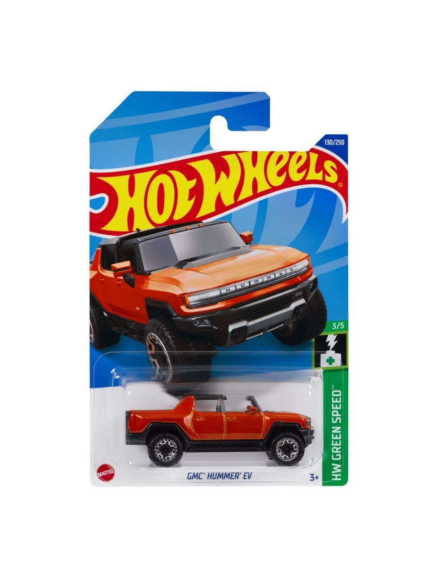

Машинка Hot Wheels коллекционная (оригинал) GMC HUMMER EV оранжевый, HCX41